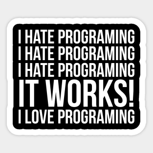 I Love Programing Sticker